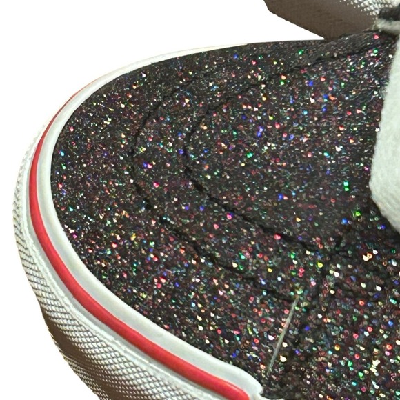 Vans CUSTOM SK8-Hi Canvas Skate Shoes Bedazzle Sparkle 1-1 Sz 9W/7.5M Sneakers - Picture 9 of 11